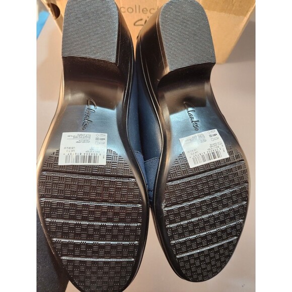 Clarks Women's Collection Emily Step Shoes Blue Size 9.5 NIB Leather - Picture 8 of 10